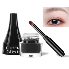 Mysense Matte Cream Brown Eyeliner Gel Pot with Brush,Cream Eyeliner Makeup,Smooth High Pigmented Matte Eye Makeup Gel Eye Liners for Women,203 Brown