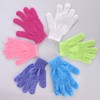 6 Pairs Double Sided Exfoliating Gloves Body Scrubbing Glove Bath