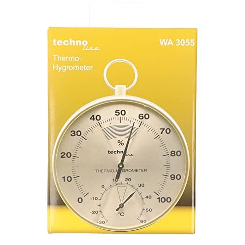 Technoline WA 3055 Elegant Analogue Thermo-Hygrometer in Brass Design