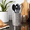 DII Kitchen Accessories Collection Ceramic, Utensil Holder, Black Marble