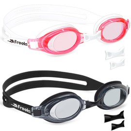 Freela Kids Swimming Goggles, Swim Goggles for 3-6 3-5 4-7 5-7 6-14 Boys Girls Toddlers Baby Child, Kid Swim Goggles for Swimming Toddler Glasses Pool Beaches Clear View Anti-Fog UV Protection