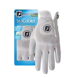 FootJoy Women's StaCooler Golf Glove, Pearl Medium, Worn on Left Hand