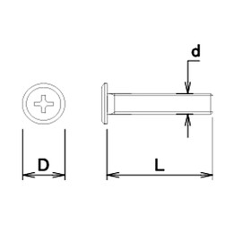 DAIDOHANT 10179255 Ultra Low Head Small Screw Set, with Nuts and Washers, Stainless Steel, Nominal Diameter (D) 0.1 inches (3 mm) x Length (L) 0.8 inches (20 mm), Quantity: 8 pieces