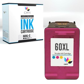 CMYi 60XL Color Replacement Ink Cartridge for HP DeskJet D2563, D2566, D2568, D2645, D2660, D2663, D2666, D2668, D2680, D5545, D5560, D5563, PhotoSmart C4683, C4685, C4688, C4690, C4700, C4740, C4750