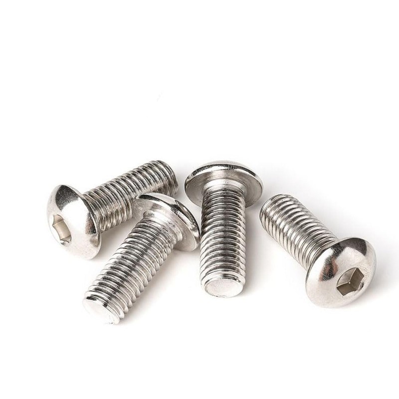 M5 x 12mm Hex Socket Screws 100 Pieces,Stainless Steel, Button