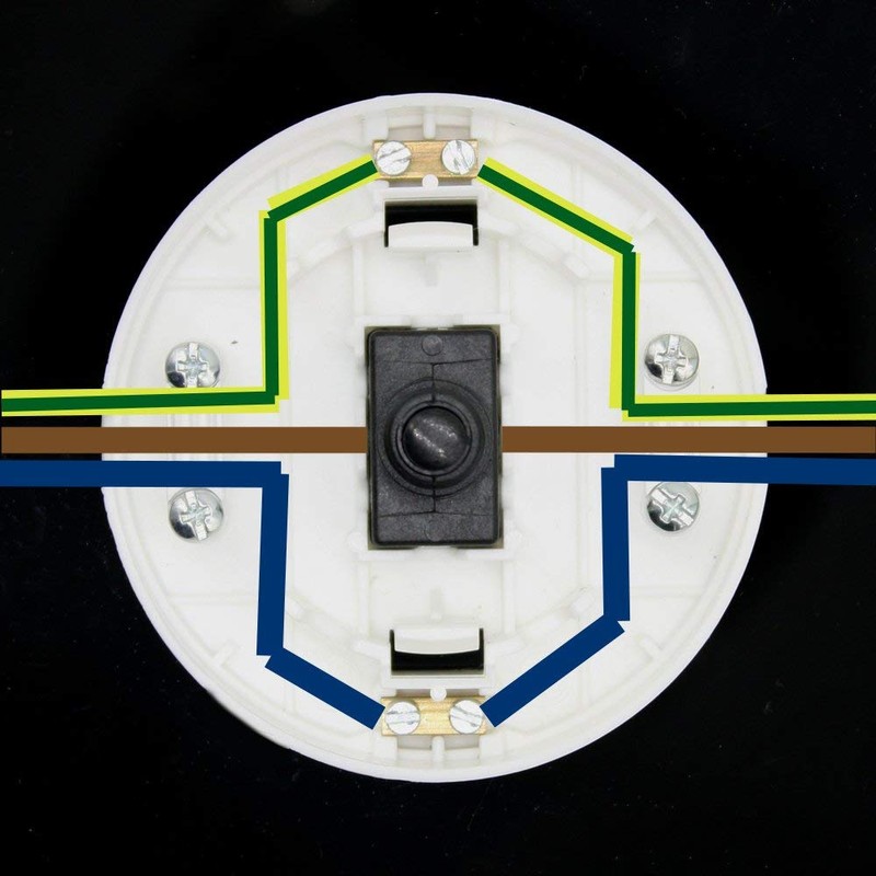 Foot Pedal Switch White + Ferrules + Connection Terminals for