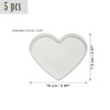 5Pcs Heart Epoxy Molds 4 Inch Resin Heart Shape Coaster