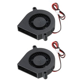 sourcing map DC Brushless Cooling Blower Fan Cooler 6015 60x60x15mm Turbine Turbo Dual Ball Bearing Centrifugal Flow Blower DC24V 2 Pin for 3D Printer 2pcs
