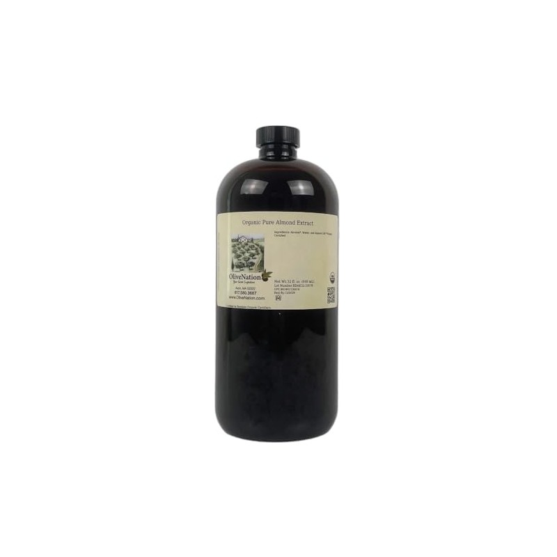 Organic Almond Extract - Rich Nutty Flavor for Cakes -