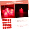 Velas LED Rojas sin Llama, 20 Piezas de Plástico