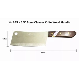 Kiwi #835 Vegetable Chopping Knife/cleaver stainless wood handle 6.5" Inches