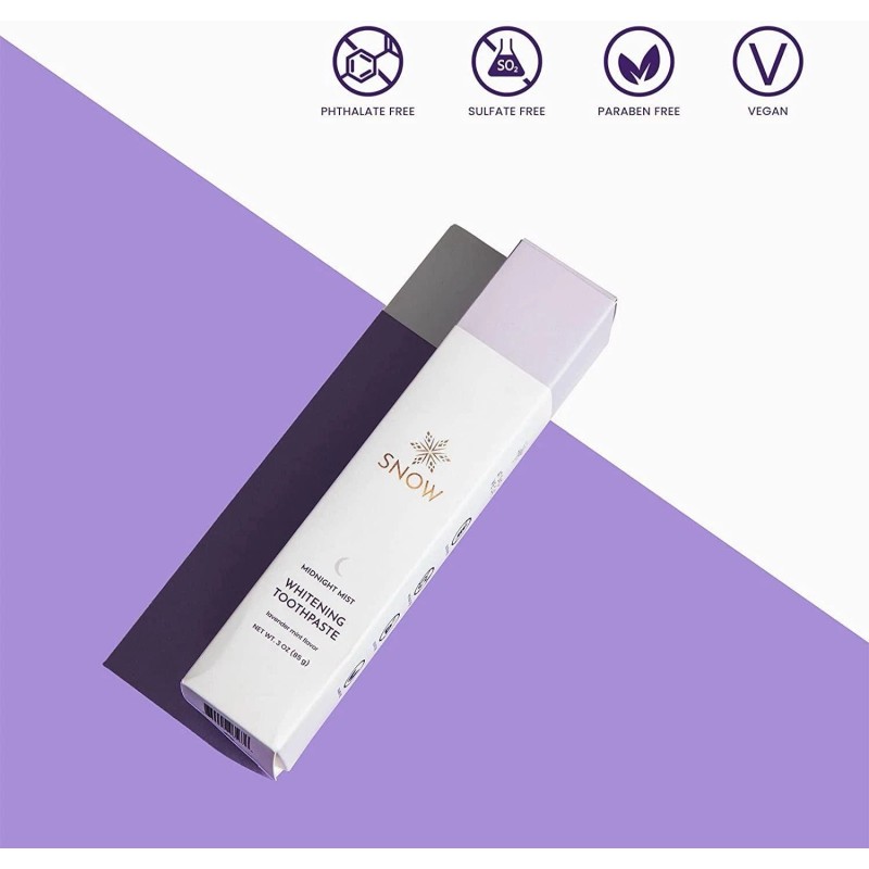 SNOW Whitening Toothpaste Midnight Mist Night PM Toothpaste Lavender Mint
