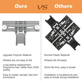 PETCHOR 8 Packs W10350375 Dishwasher Adjuster, W10195840 Upper Rack Parts, W10195839 & W10508950 Dishwasher Rack Replacement, for Whirlpool Kenmore Kitchenaid Dishwasher(1.2 Inch Diameter Wheel)
