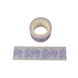 Syntego 2 Rolls Christmas Tree Theme With Snow Non Shed Iridescent Glitter Washi Tape 30mm x 3 Meters