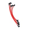 5Pcs 8mm Red Silicone HT Ignition Leads Spark Plug Wires