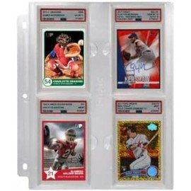 Ultra PRO - 4 Pockets Page for PSA Slabs 1ct. - Protect Your Graded Gaming Cards, Sports Cards, and Collectible Cards to Keep in Pristine Condition Still Being Able to Show Off to Friends and Family