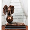 American Bald Eagle On Atlas Globe Bronze Figurine With 4"X6"