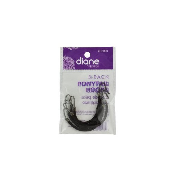Diane D6801 Ponytail Hooks 5-pack Brown