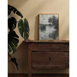 ARPEOTCY Vintage Framed Canvas Wall Decor, 12×16 Inch, Vintage Monet Landscape Art Prints for Wall Decor, Hanging Wall Art for Bedroom, Living Room, Bathroom, Kithchen, Office