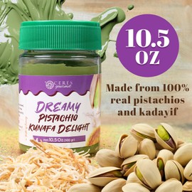 Dubai Chocolate Filling Mixture –10.5oz, Premium Spreadable Dubai Chocolate Cream with Pistachio Filling, Crispy Kataifi & Pistachio Cream
