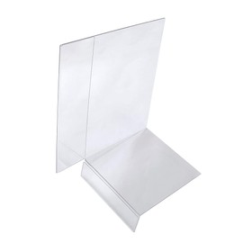 Igarashipro H-06-010 3-Sided Shelf Plate [H199 Type] Shelf Headers, 10 Pieces, Foldable, Bookend, Transparent