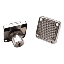 Drawer Lock and Lock Baffle Kit, 3/4 inch(19mm) Opening Diameter Cylinder Furniture Hardware Lock for Cabinets（2 Pack）