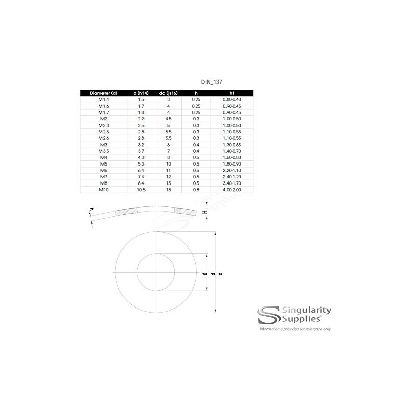 M2 (2mm) Wave Washer (Form A) - Stainless Steel (A2)