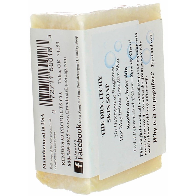 Grandma's Pure Lye Soap Bar - 6.0 oz Unscented Face