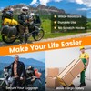 Adjustable Flat Bungee Cord with Hook, Heavy Duty Thickened &