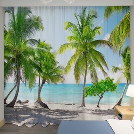 U-SITU Curtain Double Opening Atmosphere Curtain Blackout Curtain Thermal Protection UV Protection Interior Can Be Ordered Sliding Window High Waist Window Interior Decoration Blue Sky Openness