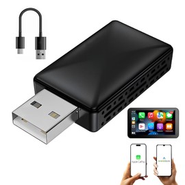 CarPlay Adapter, Wireless, Android Auto Adapter, Automatic Connection, For Cars with Genuine Wired CarPlay/Android Auto, Bluetooth/Music, Wireless Display, Automatic Connection, Japanese Instruction