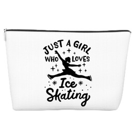 JJOINUS Ice Skater Makeup Bag for Women, Best Friend Sister Gifts, Zipper Pouch Bag for Ice Skater Lover Christmas Birthday Gift, 10x7