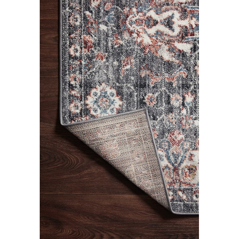 Loloi Cassandra Collection CSN-03 Charcoal/Rust 5'-3" x 7'-9" Area Rug