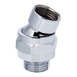 Shower Head Swivel Ball Adapter, ZESE 1PCS Adjustable Universal Shower Arm Extension Adapter 360 Degree Rotatable Shower Connect Ball Joint (Chrome Finish)