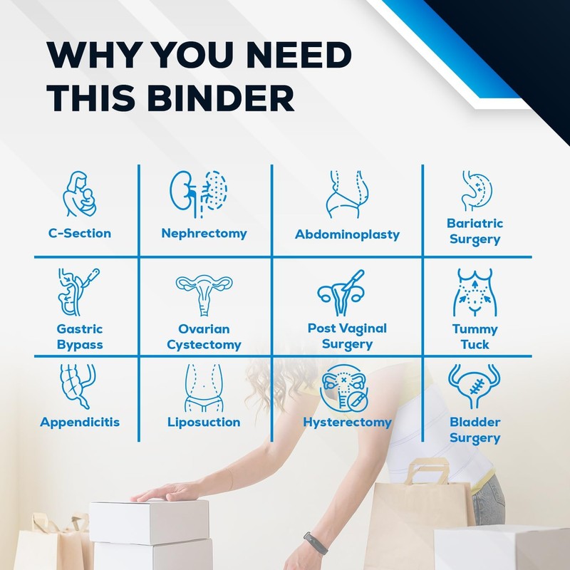 NYOrtho Abdominal Binder 9" 3-Panel - Unisex Post-Surgery Compression Support