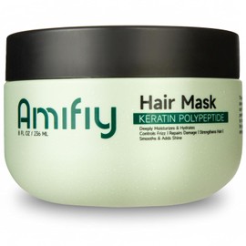 Mascarilla capilar de queratina, mascarilla de acondicionamiento profundo para cabello seco dañado, antiencrespamiento, hidratación intensiva y reparadora acondicionador profundo para cabello