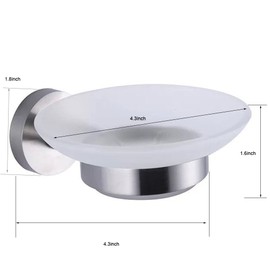 XVL Wall Mounted Stainless Steel Stainless Soap Holder, Brushed Nickel G502