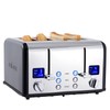 CUSIMAX 4 Slice Toaster, Stainless Steel, Ultra-Clear LED Display &