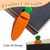 3 Pcs Silicone Bookmarks Cool Unique Bookmarks Corner Bookmark Carrot