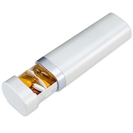 Betife Pill Box 7 Day, Betife Daily Pill Organiser, Weekly Travel Tablet Organiser, Cute Pill Holder to Hold Vitamins, Medicines, Pills, Supplements (Pearl White)