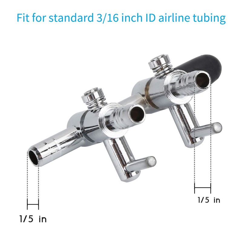 Pawfly 2-Way Aquarium Air Flow Control Lever Valve Distributor Splitter