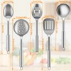 Stainless Steel Cooking Utensils Set - 5 Pcs Metal Professional