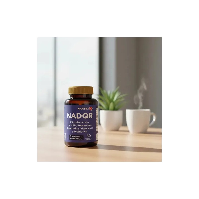 Nartex NAD+ Resveratrol Quercetina Prebióticos Vitamina C 60 Cápsulas