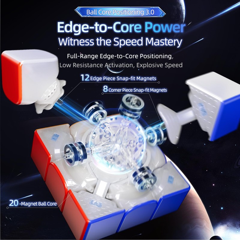 Moyu Super Weilong v2, Magnetic Magic Cube Stickerless 3x3 Maglev