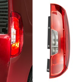 Tsomony - For 2015-2019Dodge RAM PROMASTER CITY Halogen Right Tail Light Passenger Side Replacement Black Housing Clear&Red Lens