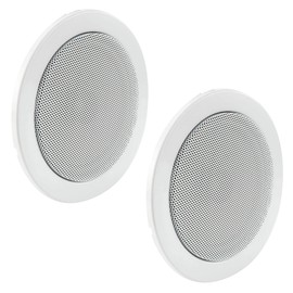 RecPro RV Ceiling Speaker | White 5.25" 35W | Camper Speakers | RV Replacement Speakers (5 Pack)