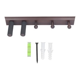 Guitar Wall Mount Rack with Pick Holder Sponge Wooden Instrument Display Hanger for Acoustic Electric Guitars