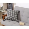 Fujiboeki Cushion Cover 45×45 Gray 100% Cotton With Tassel Paisley