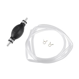 X AUTOHAUX 1 Set Manual Oil Gasoline Siphon Pump Liquid Sucker Suction Pump with Clamps for Car Truck Automotive
