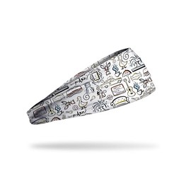JUNK Brands Big Bang Lite Friends Diadema – tela de rendimiento que absorbe la humedad, antideslizante, banda deportiva para hombres y mujeres, talla 